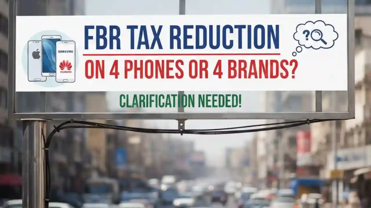 Is this FBR Tax Reduction on just 4 Phones or 4 Mobile Brands