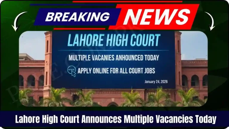 Lahore High Court Announces Multiple Vacancies Today