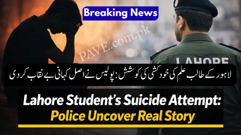 Lahore Student’s Suicide Attempt: Police Uncover Real Story 2 Lahore Student’s Suicide Attempt