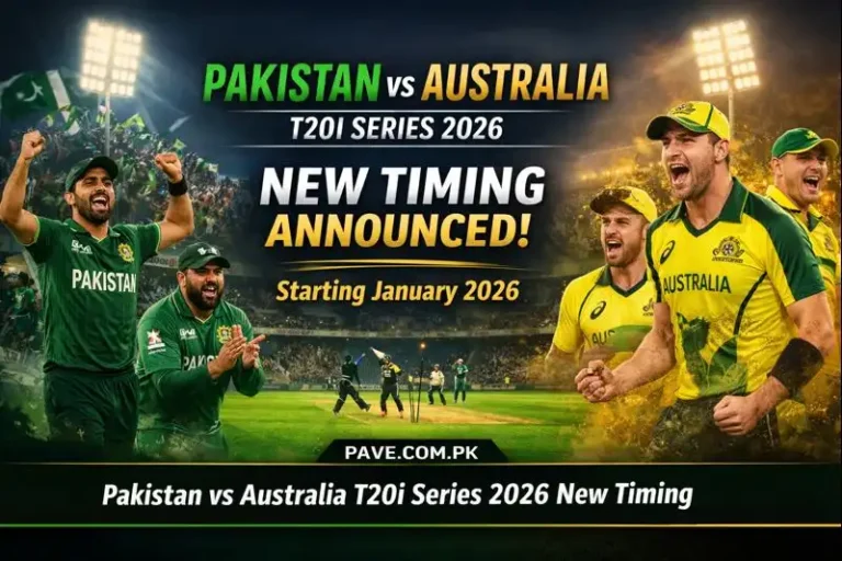 New Timing Announced for Pakistan vs Australia T20I Series Starting January 2026 6 New Timing Announced for Pakistan vs Australia T20I Series Starting January 2026