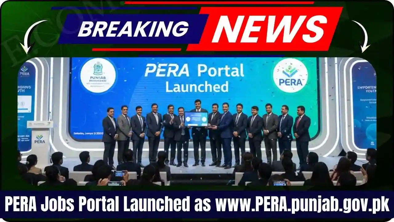 PERA Jobs Portal Launched as www.PERA.punjab.gov.pk