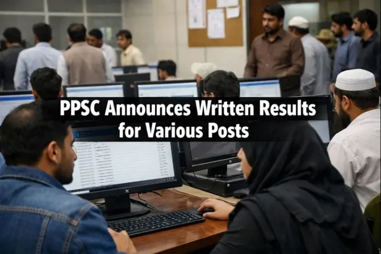 PPSC Announces Written Results for Various Posts