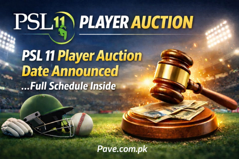 PSL 11 Player Auction Date Announced – Full Schedule Inside