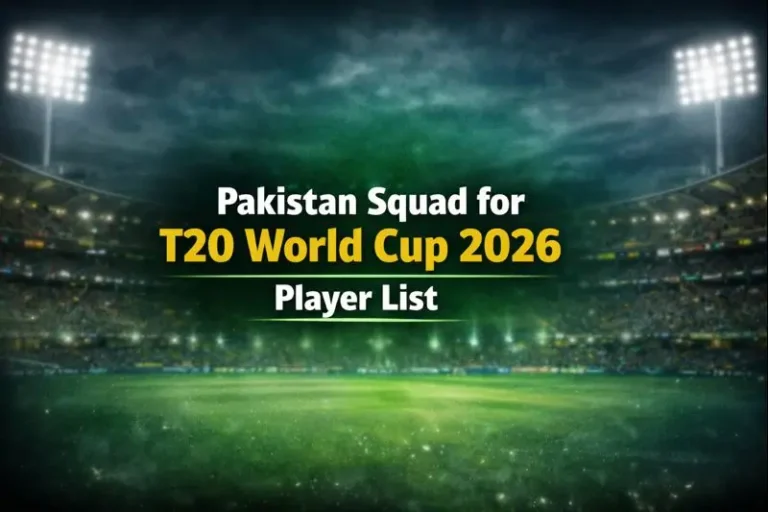 Pakistan Squad for T20 World Cup 2026 Player List