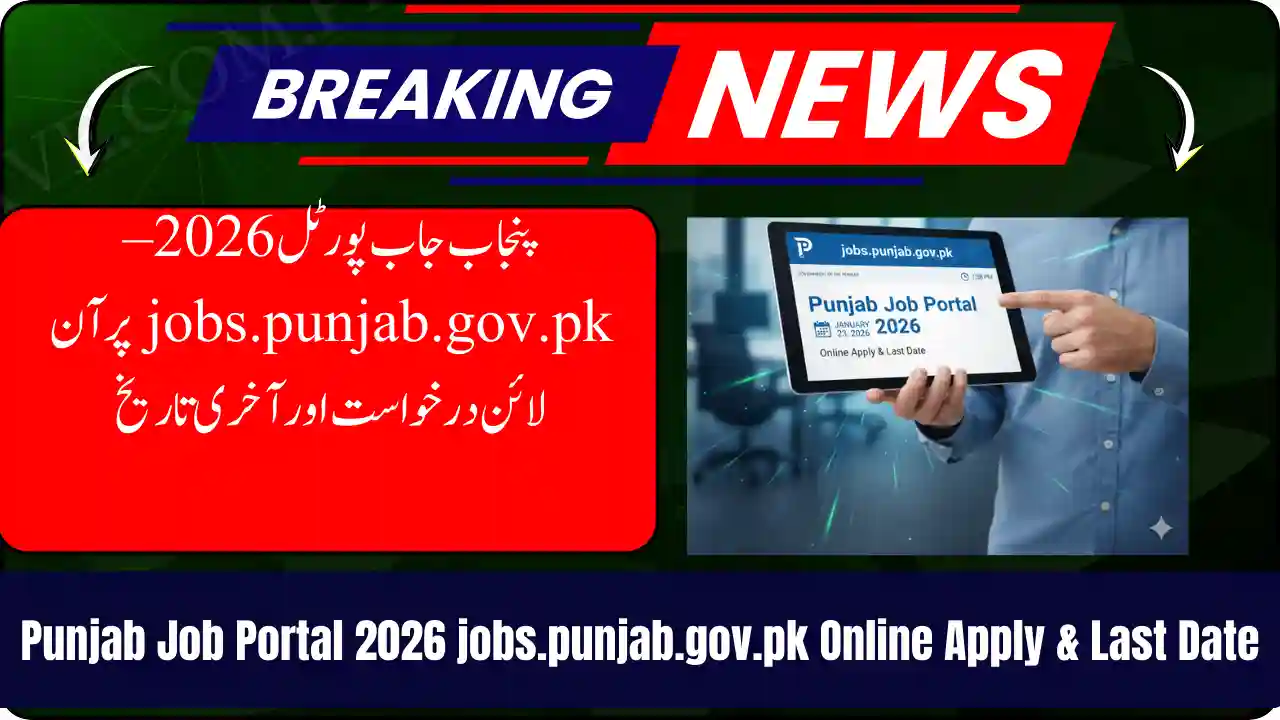 Punjab Job Portal 2026 jobs.punjab.gov.pk Online Apply & Last Date