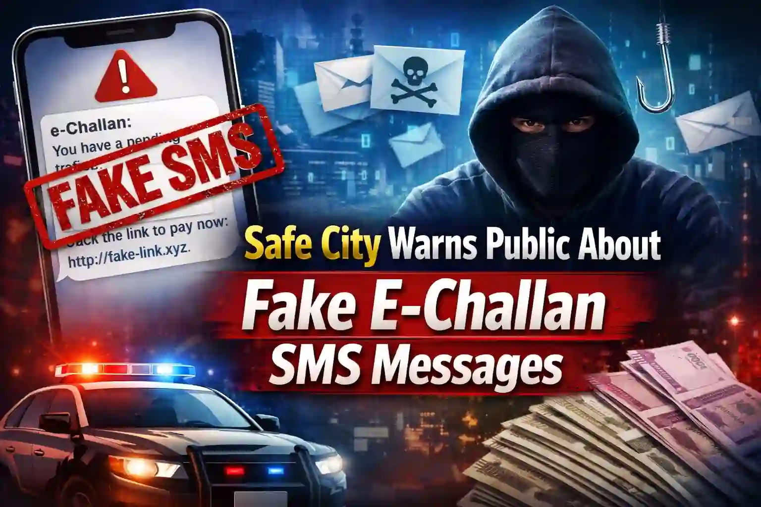 Safe City Warns Public About Fake E-Challan SMS Messages 1 Safe City Warns Public About Fake E-Challan SMS Messages