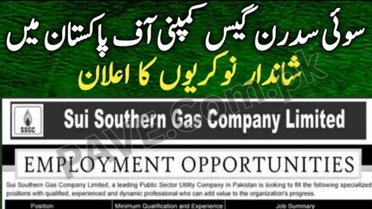 SSGC Jobs 2026 Apply Online – Sui Southern Gas Company Careers 1 SSGC Jobs 2026 Apply Online