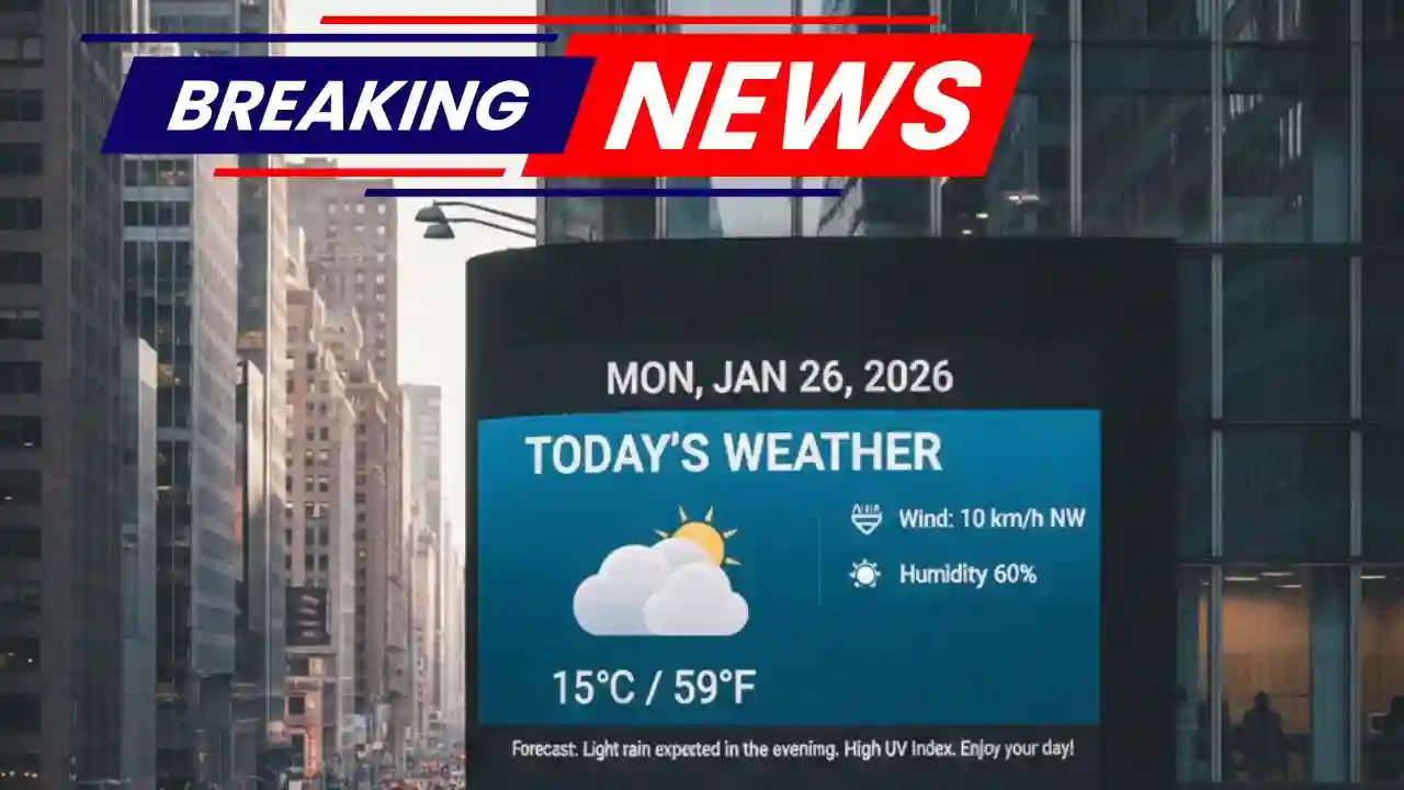 What is Weather Forecast Today on 26th Jan 2026