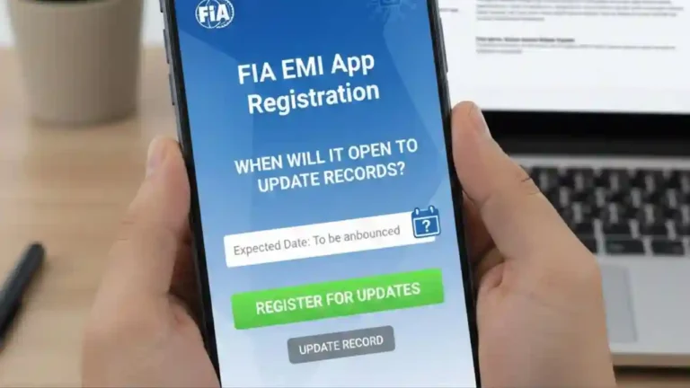 When FIA EMI App Registartion Will Open to Update Record 3 When FIA EMI App Registartion Will Open to Update Record