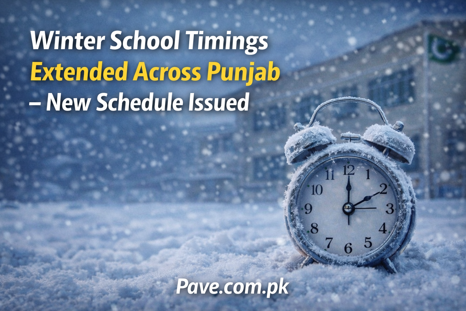 Winter School Timings Extended Across Punjab – New Schedule Issued