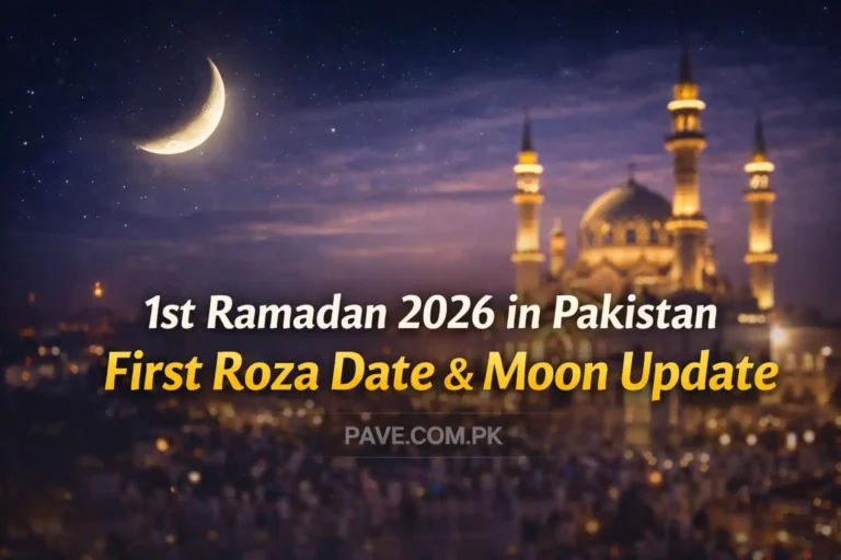 1st Ramadan 2026 in Pakistan – First Roza Date & Moon Update