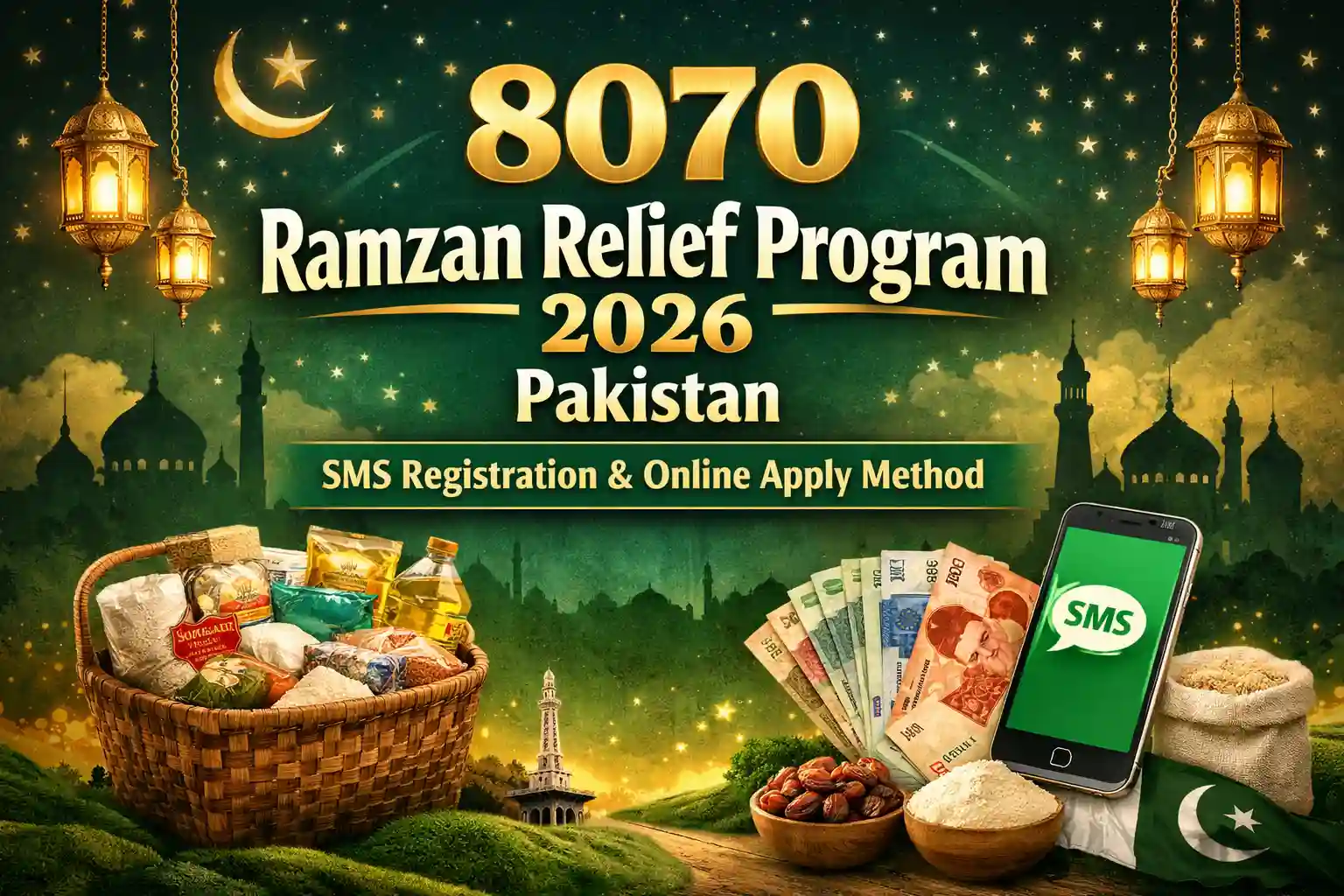 8070 Ramzan Relief Program 2026 Pakistan – SMS Registration & Online Apply Method 1 8070 Ramzan Relief Program 2026 Pakistan