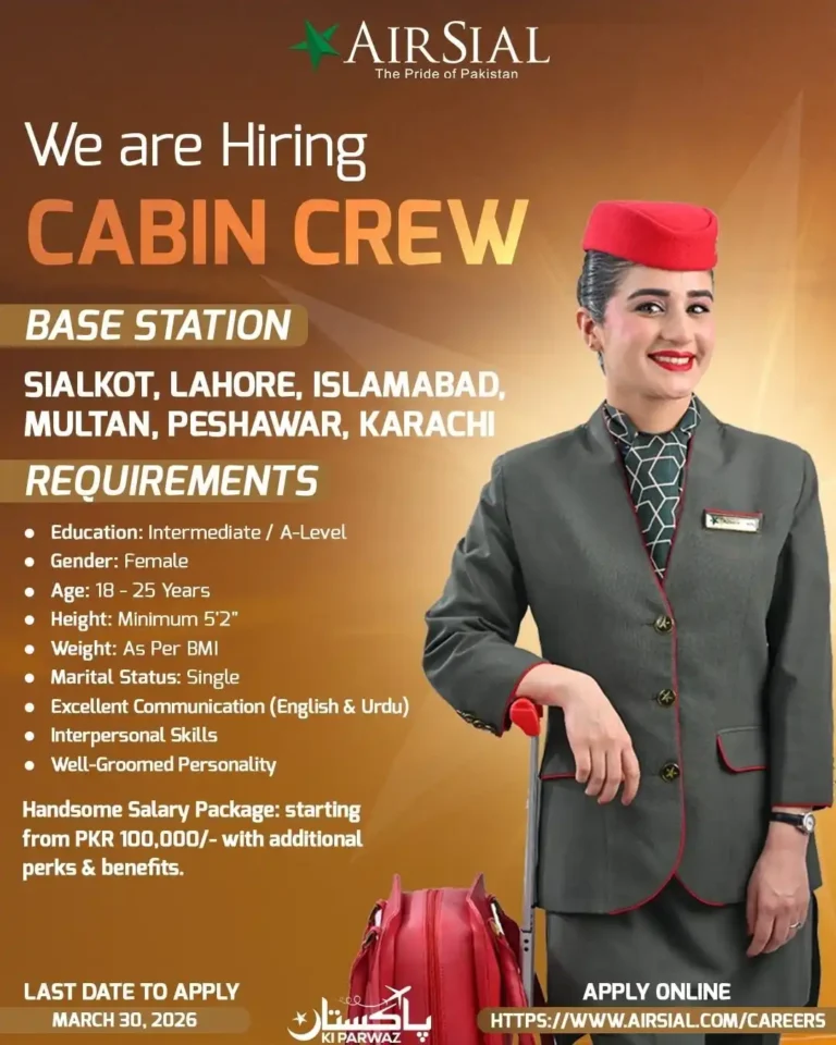 AirSial Cabin Crew Jobs 2026 Apply Online