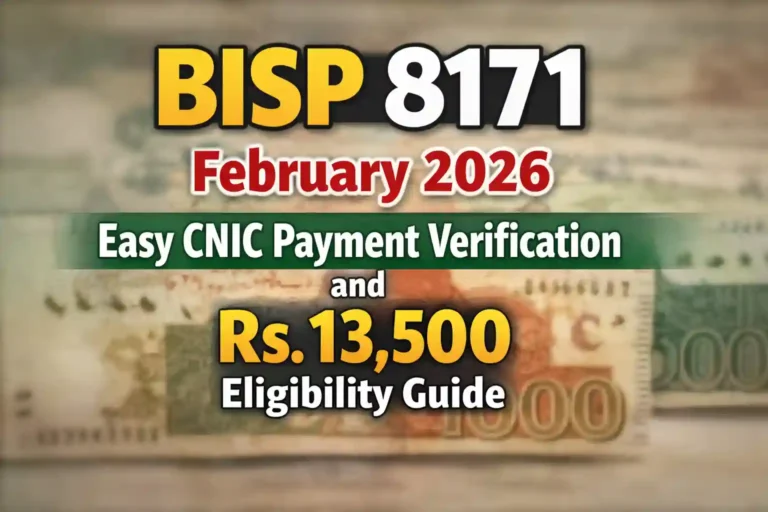 BISP 8171 February 2026 Easy CNIC Payment Verification