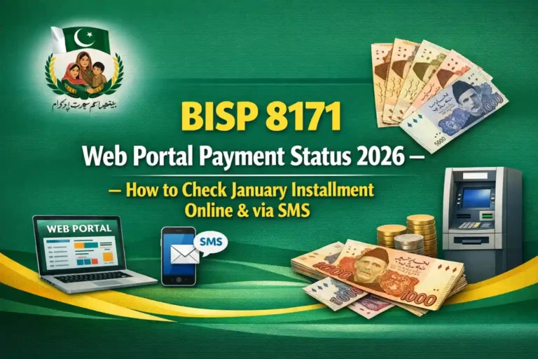 BISP 8171 Web Portal Payment Status 2026 – How to Check January Installment Online & via SMS 7 BISP 8171 Web Portal Payment Status 2026