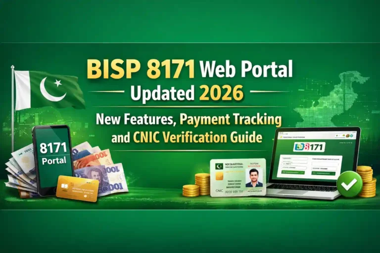 BISP 8171 Web Portal Updated 2026 New Features, Payment Tracking and CNIC Verification Guide