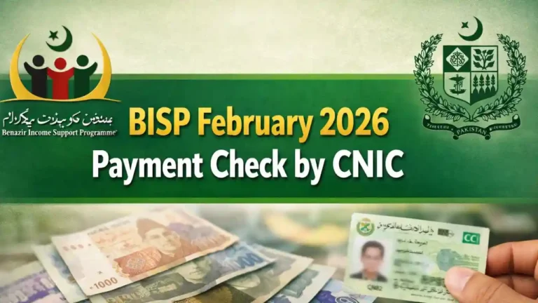 BISP February 2026 Payment Check by CNIC