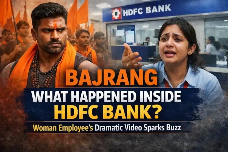 Bajrang What Happened Inside HDFC Bank? Woman Employee’s Dramatic Video Sparks Buzz