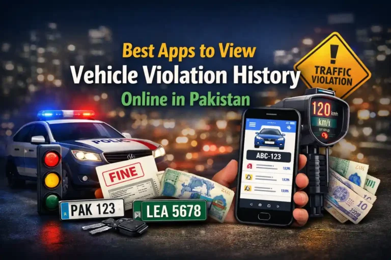 Best Apps to View Vehicle Violation History Online in Pakistan