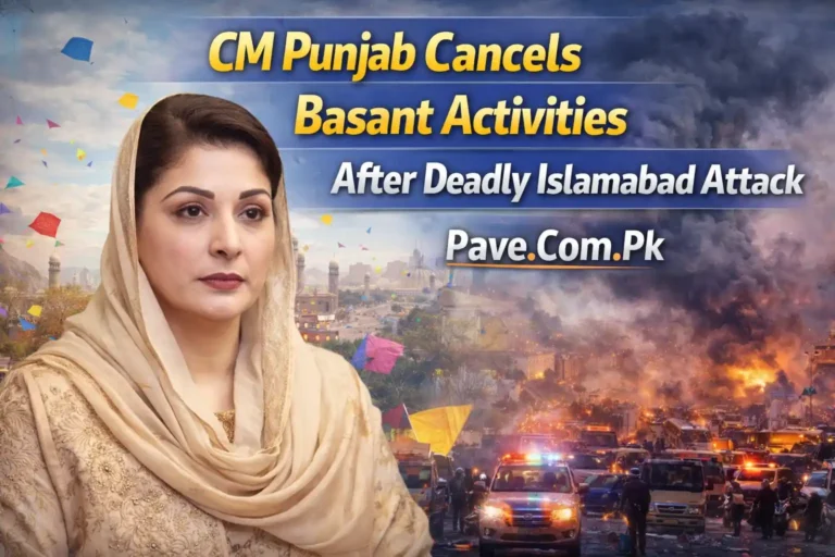 CM Punjab Cancels Basant Activities After Deadly Islamabad Attack