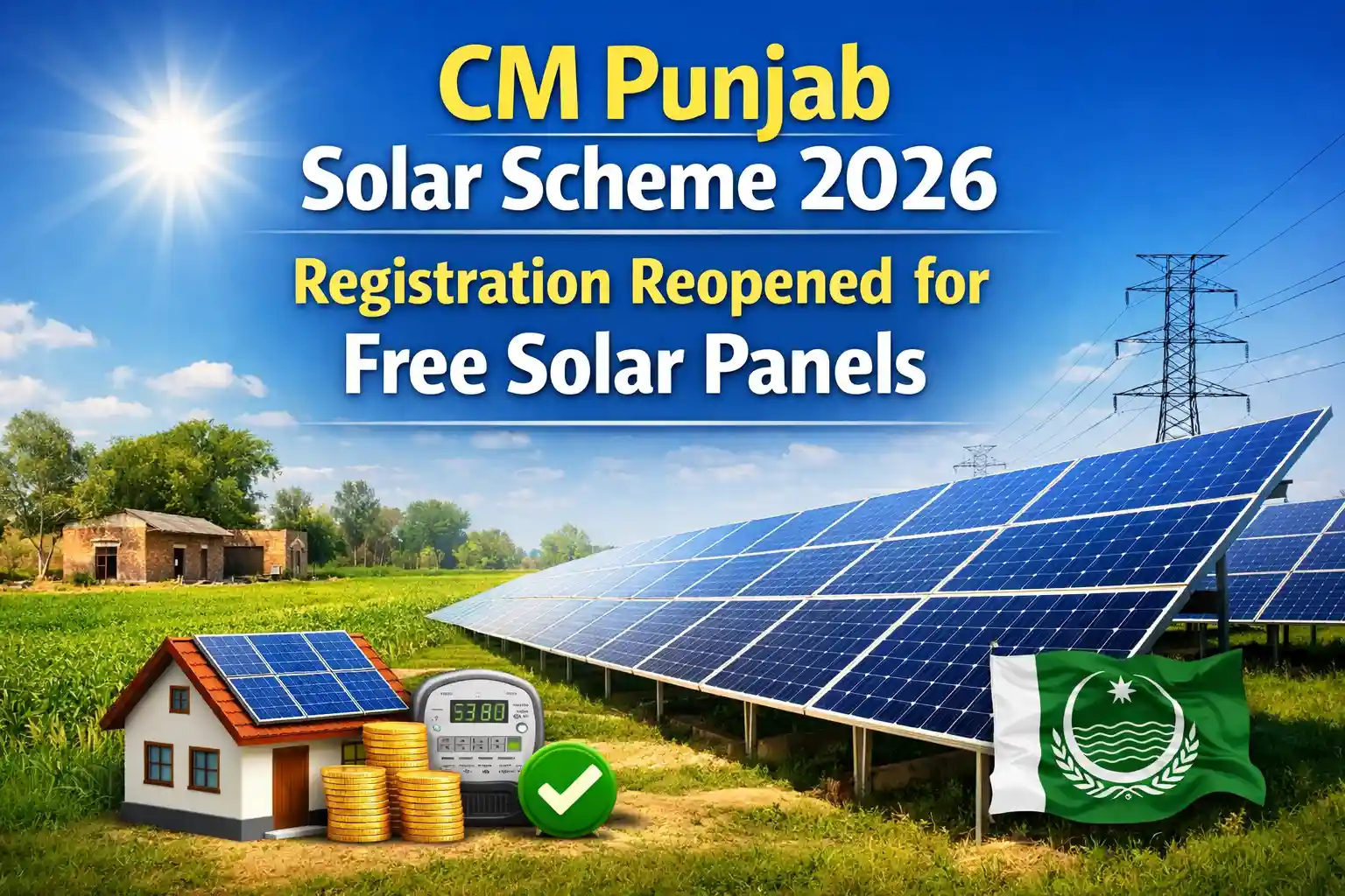 CM Punjab Solar Scheme 2026 Registration Reopened for Free Solar Panels 1 CM Punjab Solar Scheme 2026 Registration Reopened for Free Solar Panels