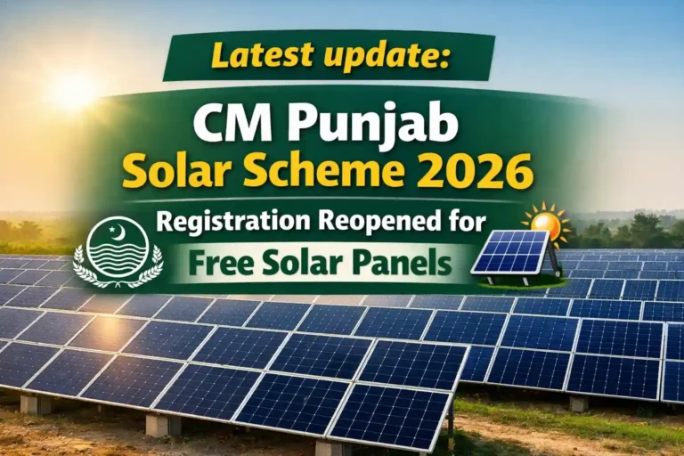 Latest update: CM Punjab Solar Scheme 2026 Registration Reopened for Free Solar Panels 4 CM Punjab Solar Scheme 2026 Registration Reopened for Free Solar Panels