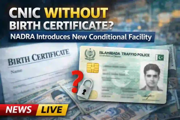 CNIC Without Birth Certificate? NADRA Introduces New Conditional Facility
