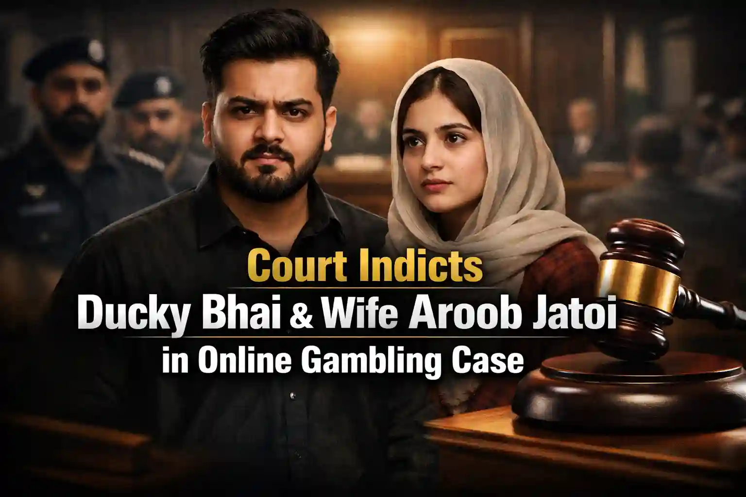 Court Indicts Ducky Bhai & Wife Aroob Jatoi in Online Gambling Case 1 Court Indicts Ducky Bhai & Wife Aroob Jatoi in Online Gambling Case