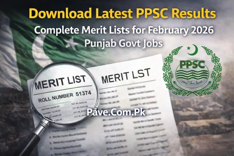 Download Latest PPSC Results Complete Merit Lists for February 2026 Punjab Govt Jobs