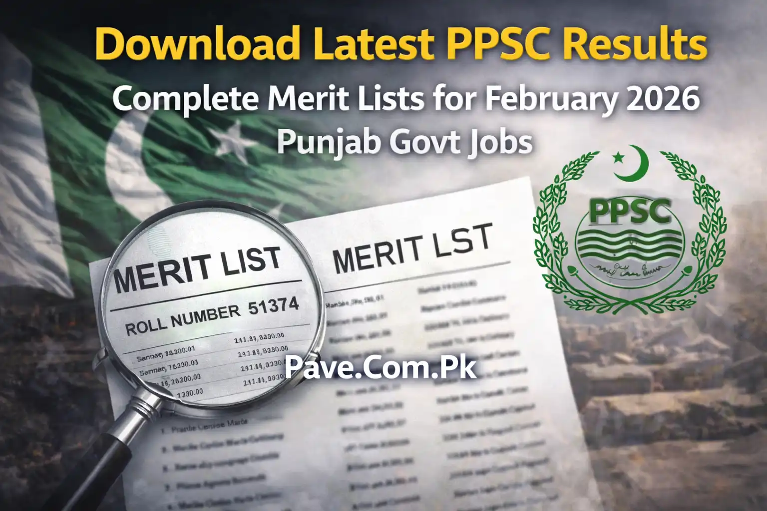 Download Latest PPSC Results Complete Merit Lists for February 2026 Punjab Govt Jobs