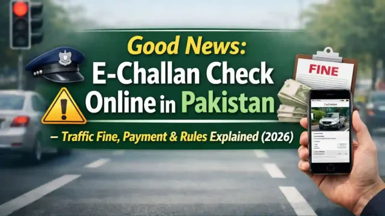 E-Challan Check Online in Pakistan – Traffic Fine, Payment & Rules Explained (2026)