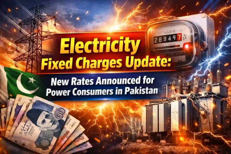 Electricity Fixed Charges Update New Rates Announced for Power Consumers in Pakistan