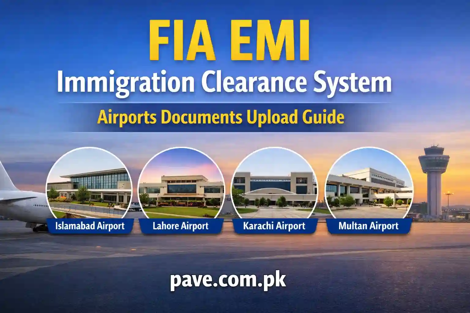 FIA EMI Immigration Clearance System Airports Documents Upload Guide