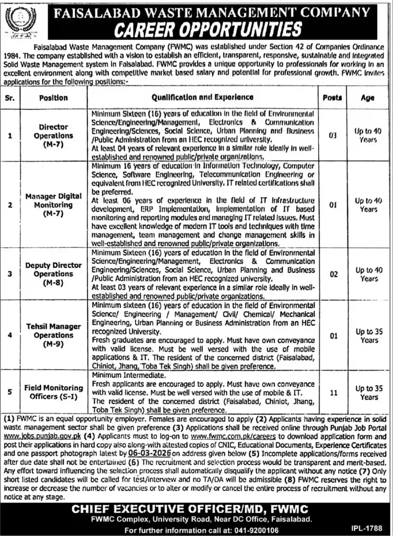 FWMC Jobs 2026