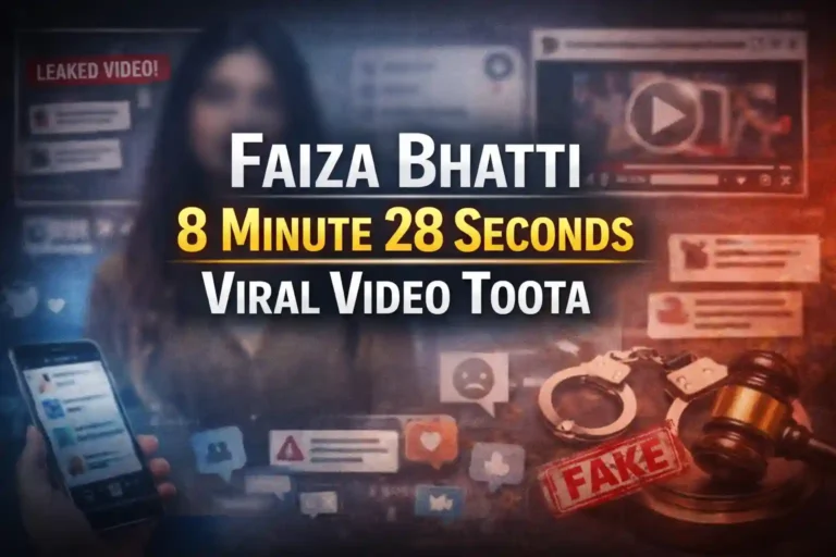 Faiza Bhatti 8 Minute 28 Seconds Viral Video Toota