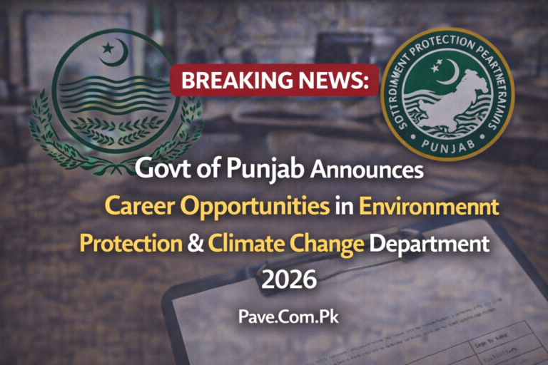 Govt Of Punjab Announces Career Opportunities in Punjab Environment Protection And Climate Change Department 2026 – Application Process Full Guidlines