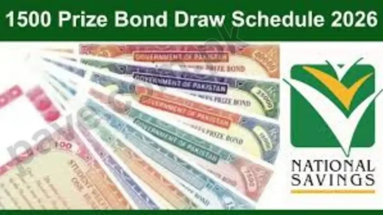 Prize Bond Schedule 2026 & 1500 Prize Bond List – National Savings Official Update
