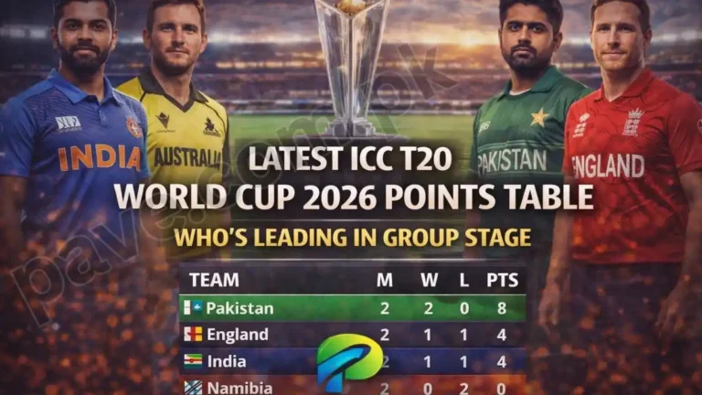 Latest ICC T20 World Cup 2026 Points Table – Who’s Leading In Group Stage