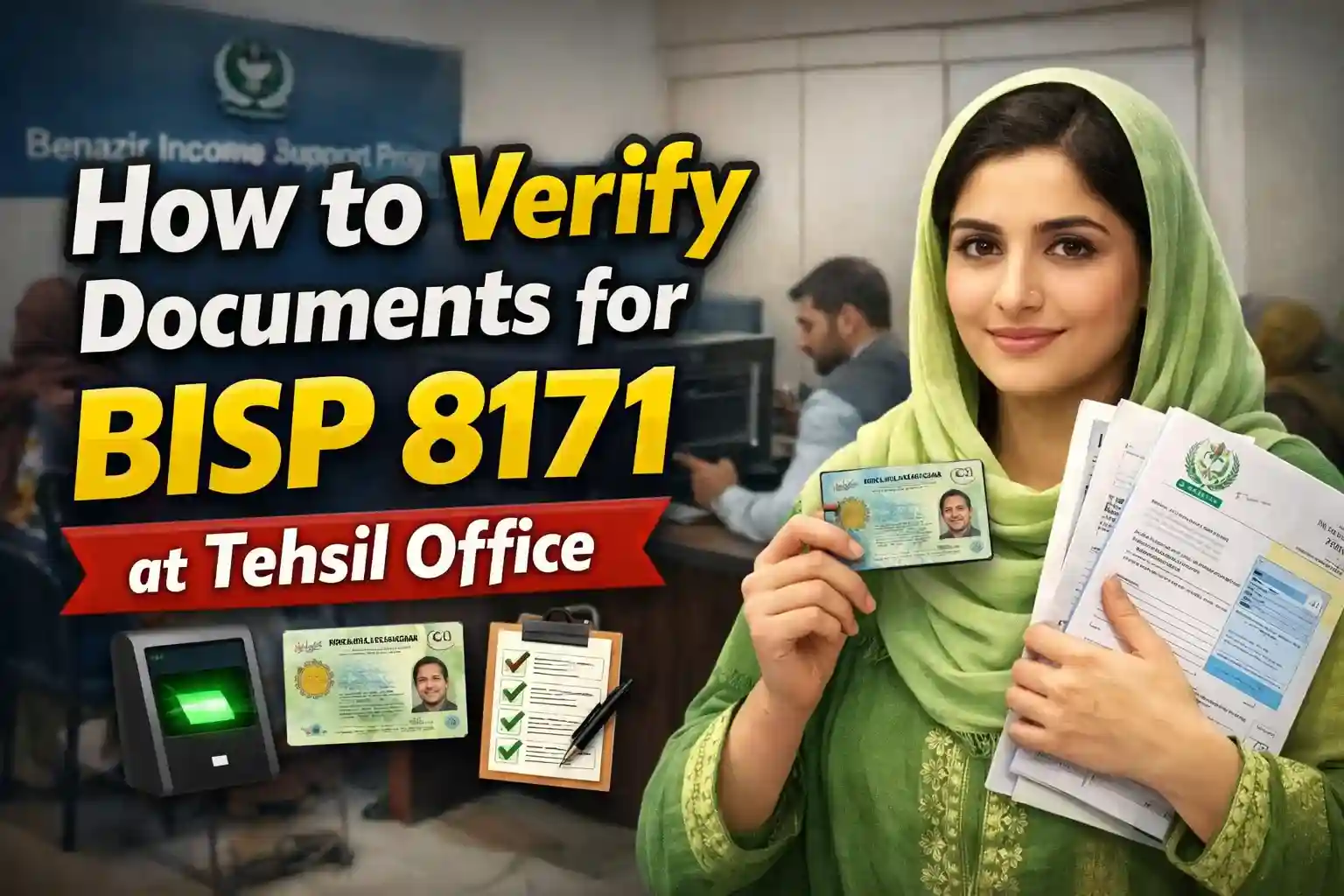 How To Verify BISP 8171 Documents At Tehsil Office 2026: Complete the Verification Process 1 How To Verify BISP 8171 Documents At Tehsil Office 2026: Complete the Verification Process