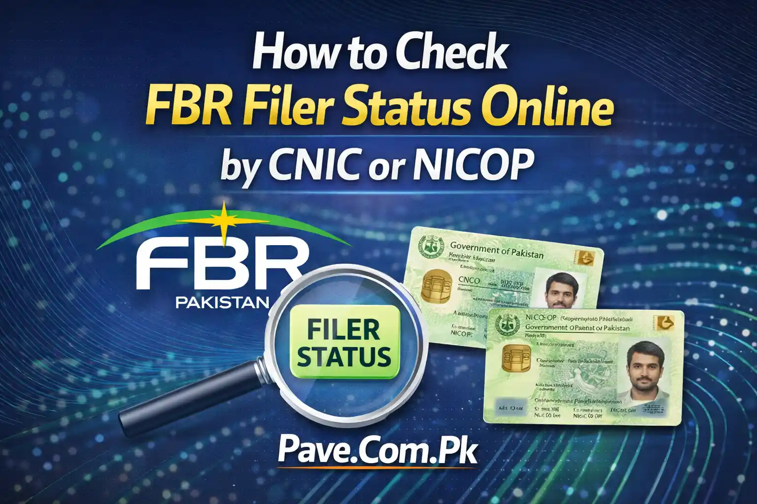 How to Check FBR Filer Status Online by CNIC or NICOP
