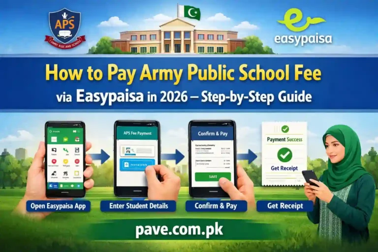 How to Pay Army Public School Fee via Easypaisa in 2026