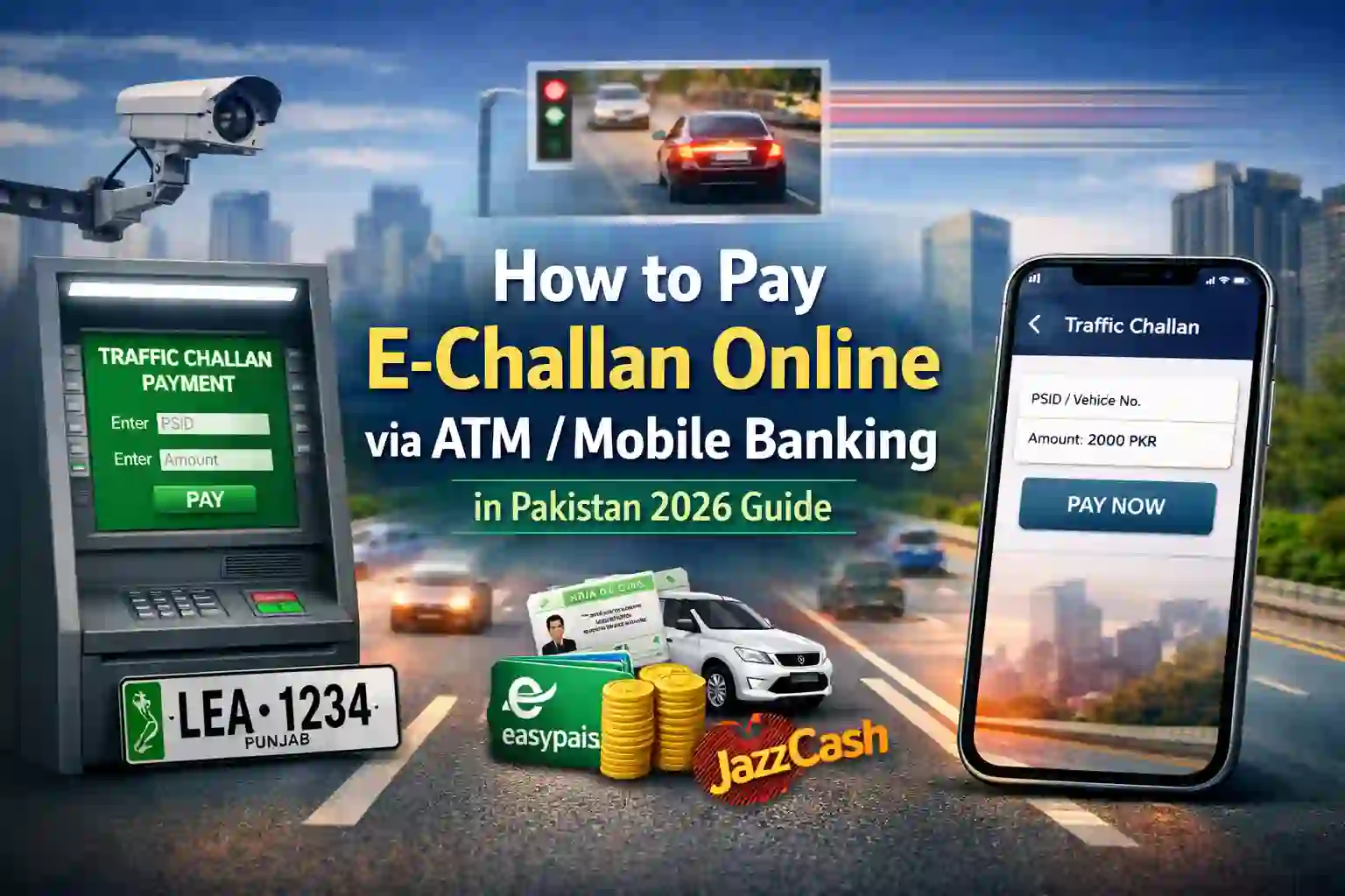How to Pay E-Challan Online via ATM / Mobile Banking in Pakistan 2026 Guide