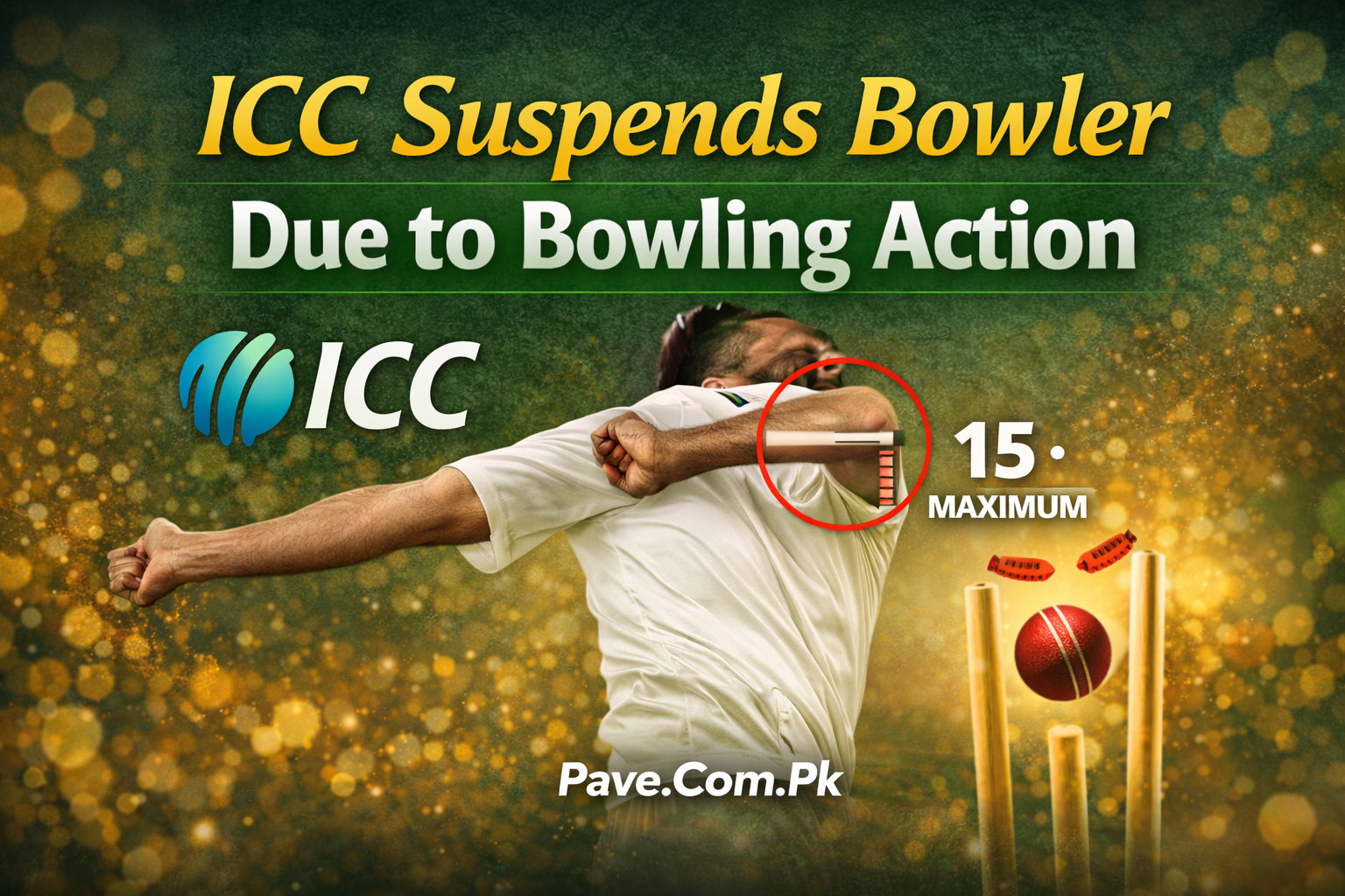 ICC Suspends Bowler Due to Bowling Action