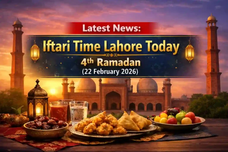 Iftari Time Lahore Today 4th Ramadan (22 February 2026)