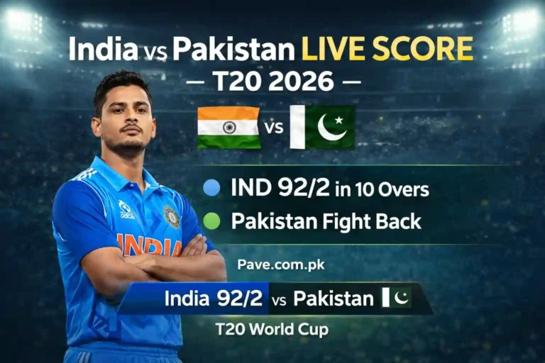 India vs Pakistan Live Score – IND vs PAK T20 2026 Update 7 India vs Pakistan Live Score – IND vs PAK T20 2026 Update