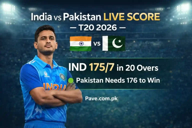 India vs Pakistan Live Score – India Post 175/7 in 20 Overs 6 India vs Pakistan Live Score – India Post 1757 in 20 Overs