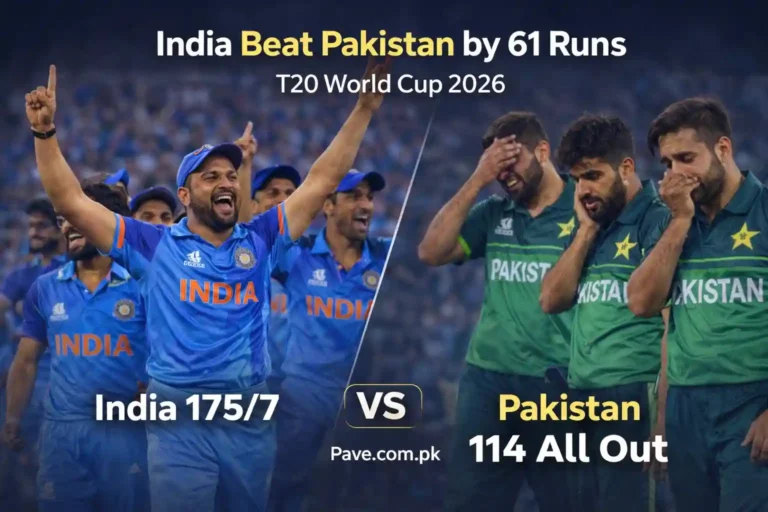 India vs Pakistan Result 2026 – India Beat Pakistan by 61 Runs IND vs PAK Highlights