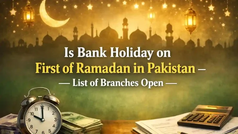 Is Bank Holiday on First of Ramadan in Pakistan – List of Branches Open