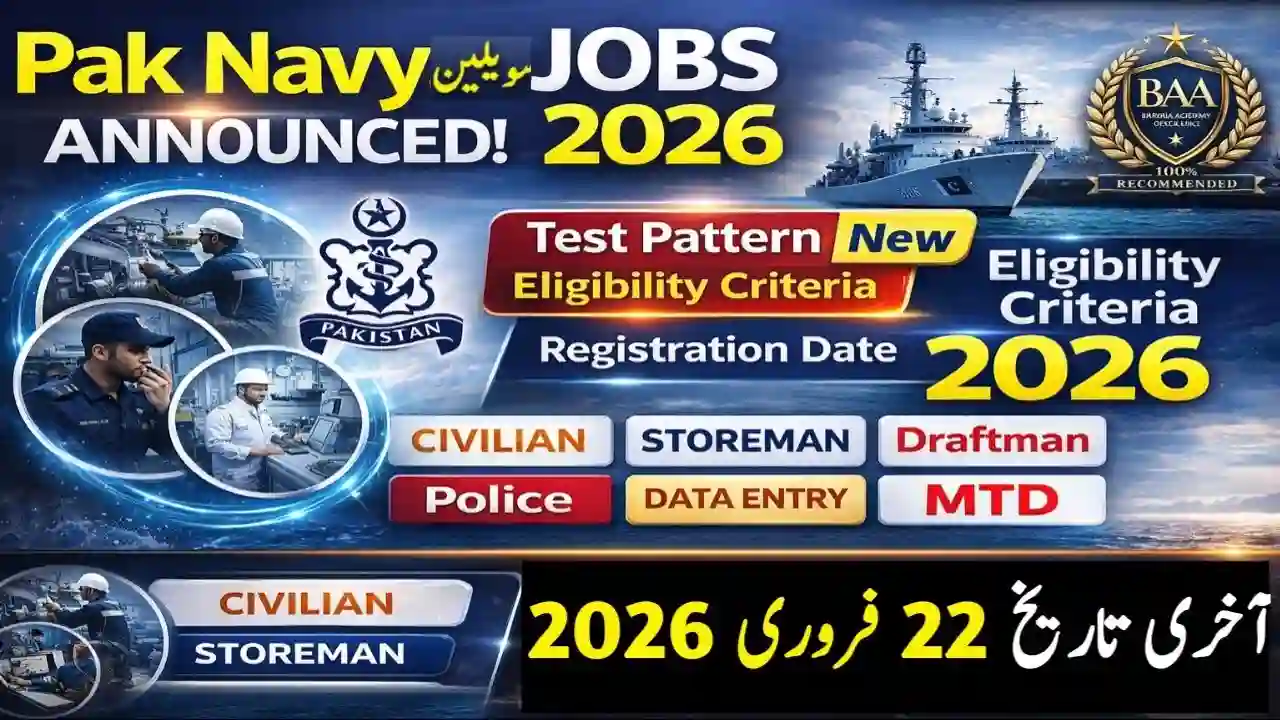 Join Pak Navy as Civilian Jobs 2026