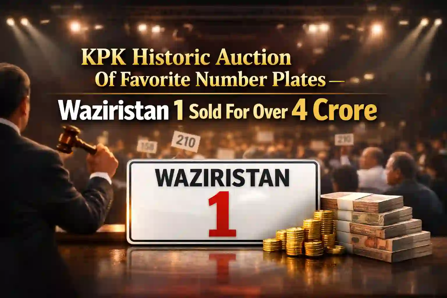 KPK Historic Auction Of Favorite Number Plates – Waziristan 1 Sold For Over 4 Crore